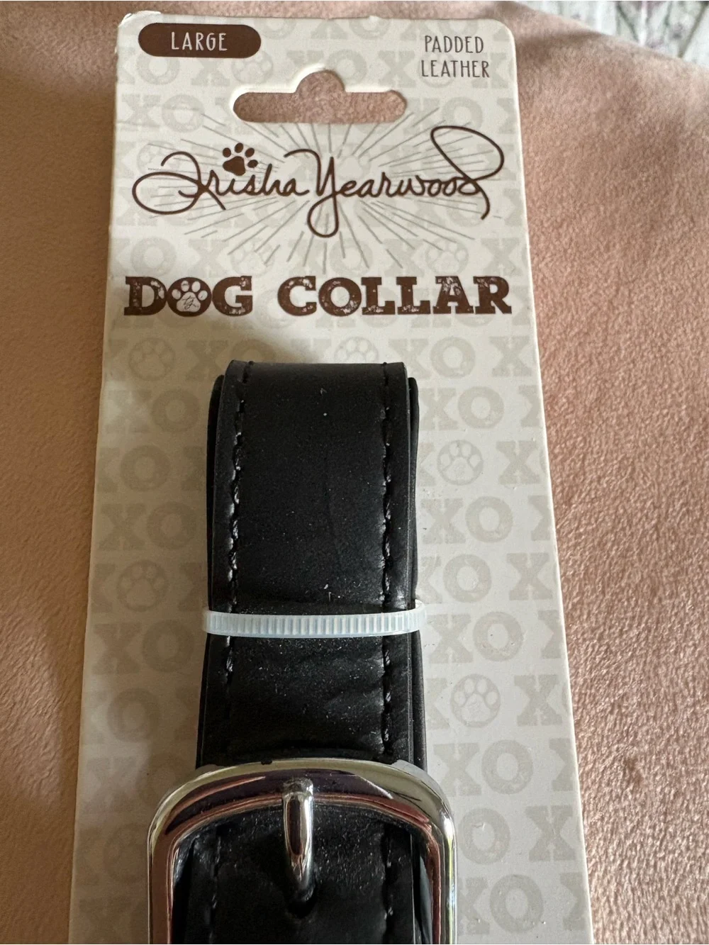 Signature Black Dog Collar with Silver Paw Accent